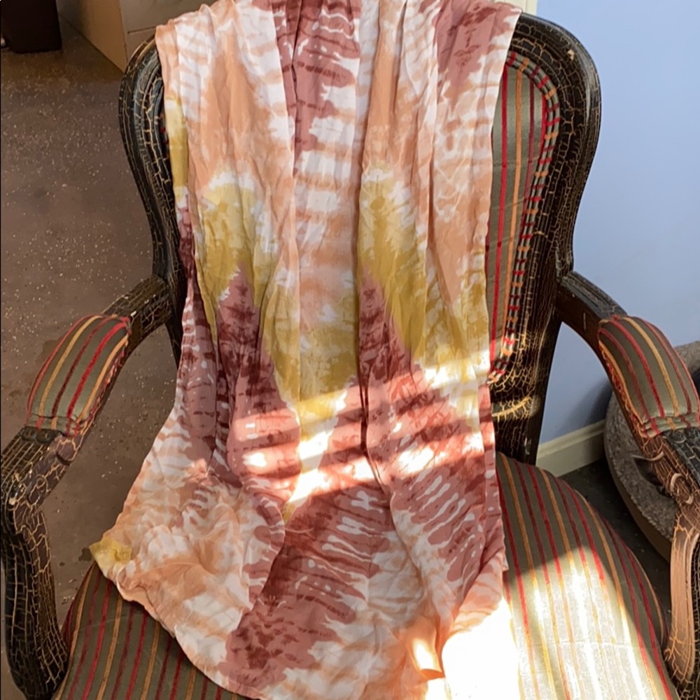 Long skirt the dye side slit